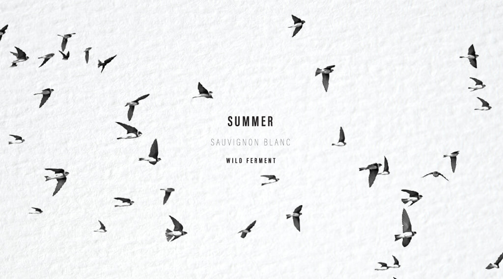 Harry Hartman's Summer Label, Swallows flying, black and white 