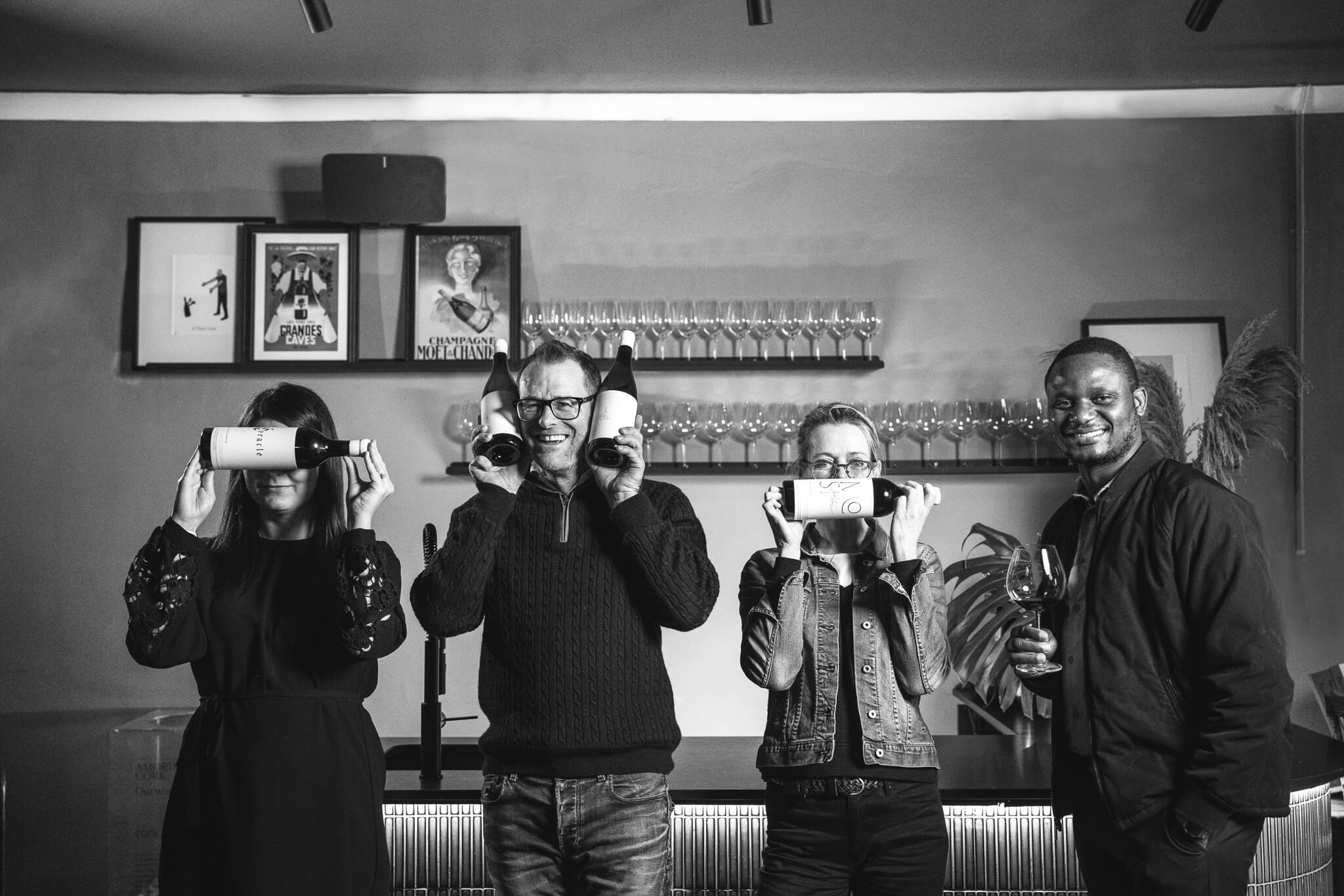 Harry Hartman, three wise monkeys, South African wine, South African wine brand, four friends