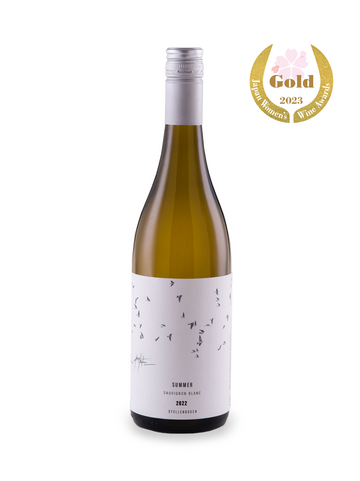 Harry Hartman Summer Stellenbosch 2022, Stellenbosch Sauvignon Blanc, Rated Gold for Japan's Women's Wine Awards 2023, 750 mL white wine bottle 